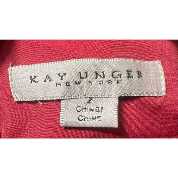 Kay Unger LIBERTY TEA LENGTH DRESS in Coral Reef/Multi NWOT Size 2 - Picture 9 of 9